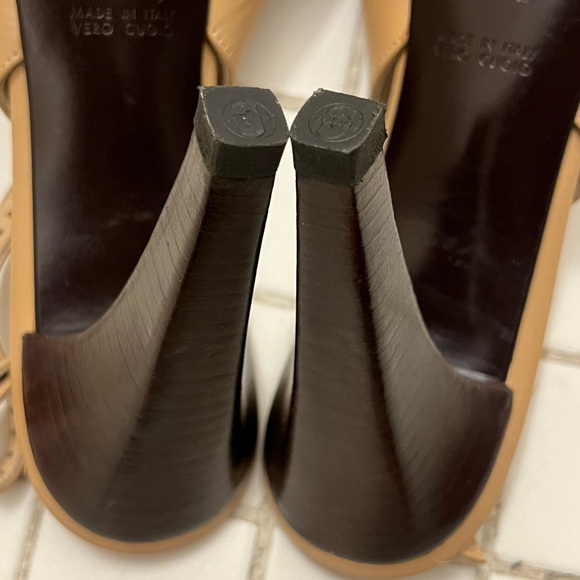 Celine Beige Leather Slingback Heels Women’s Size 10 / 40 EU - Picture 12 of 13